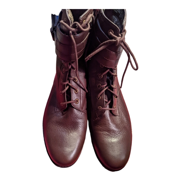 Leather boots lined with faux fur - Picture 4 of 7